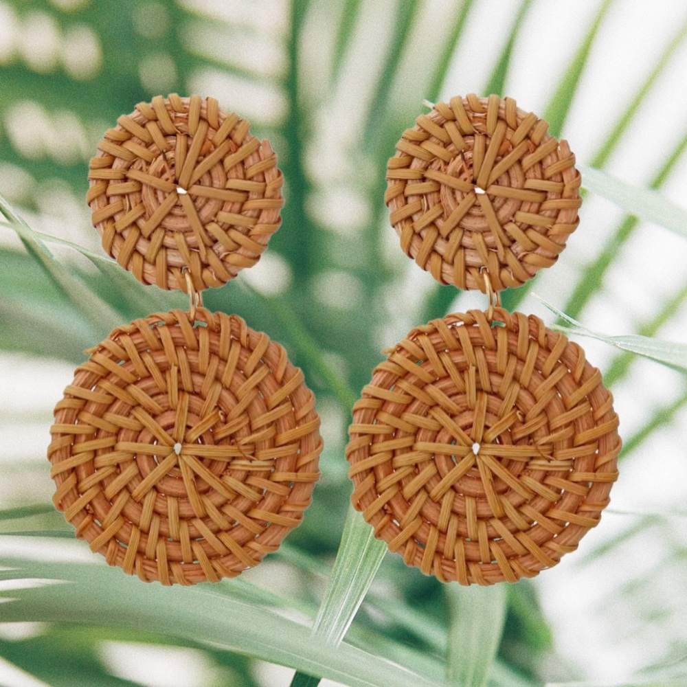 New✨ Boutique | Bohemian Rattan Drop Earrings
